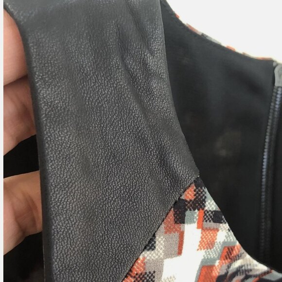 Rag & Bone Lamb Leather & Silk Shoulder Tank Top Size XS - Picture 6 of 11